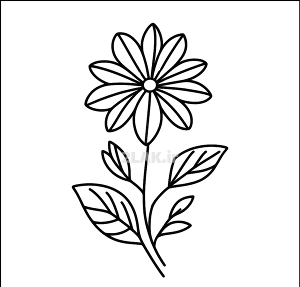 عکس نقاشی دسته گل ساده