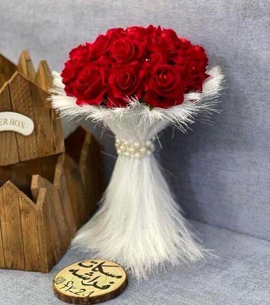 عکس نقاشی دسته گل عروس