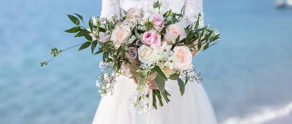 عکس نقاشی دسته گل عروس
