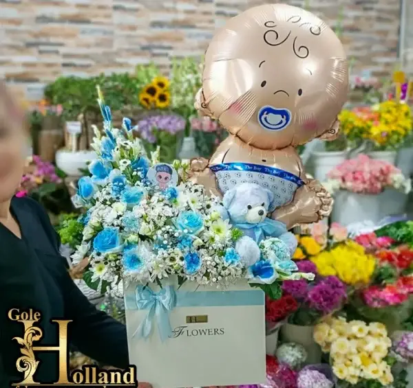 عکس دسته گل برای نوزاد پسر