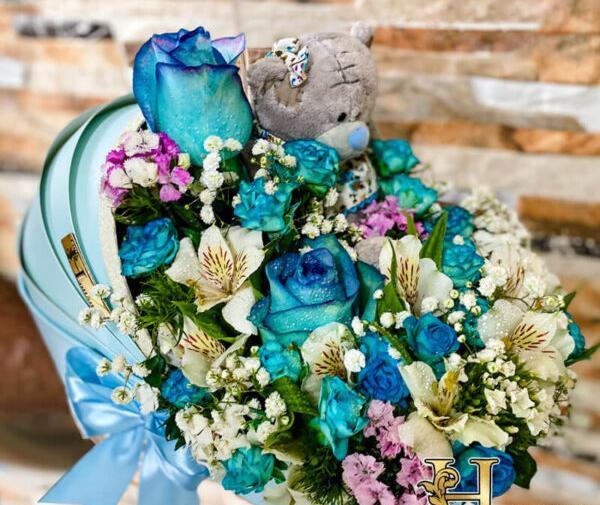 عکس دسته گل برای نوزاد پسر