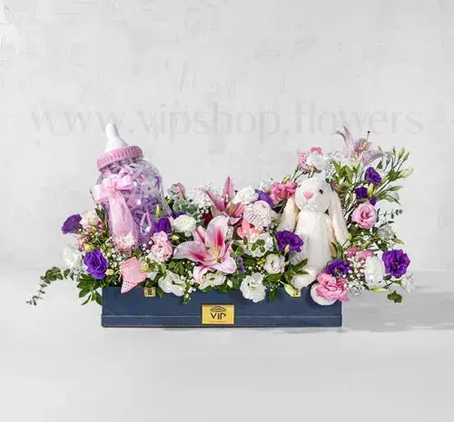 عکس دسته گل برای نوزاد دختر