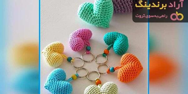 عکس دسته کلید بافتنی