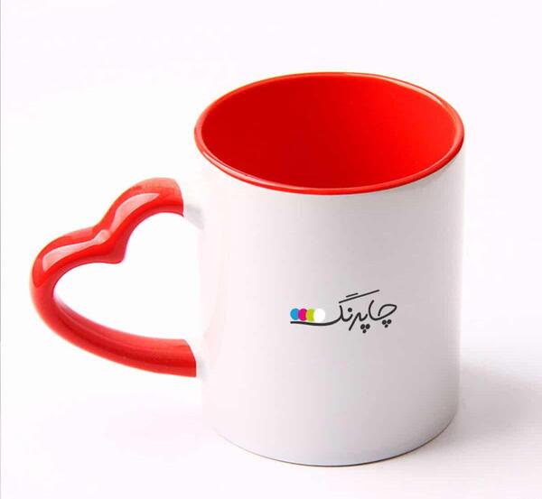 عکس ماگ دسته قلبی