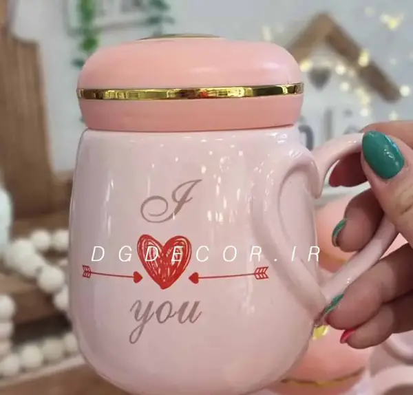 عکس ماگ دسته قلبی