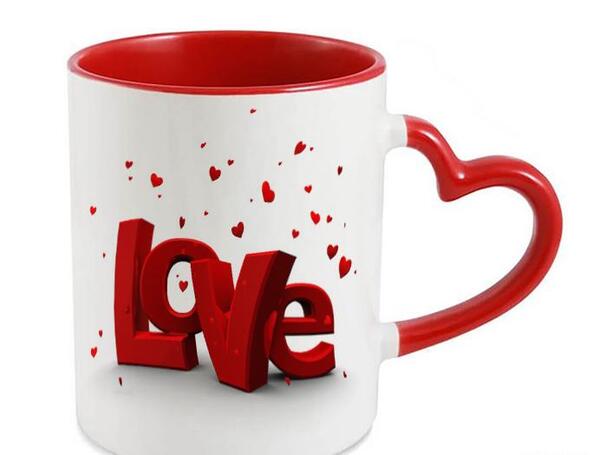 عکس ماگ دسته قلبی