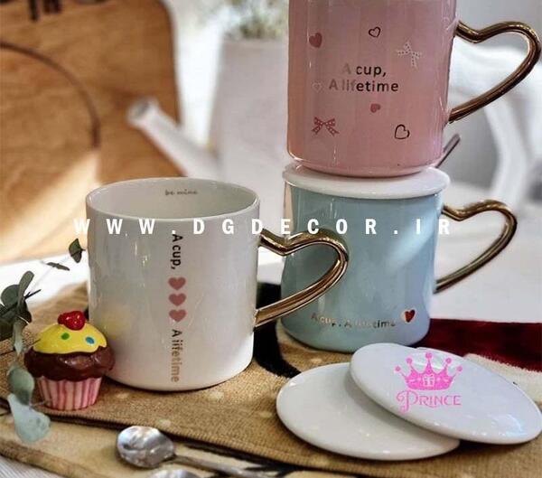 عکس ماگ دسته قلبی