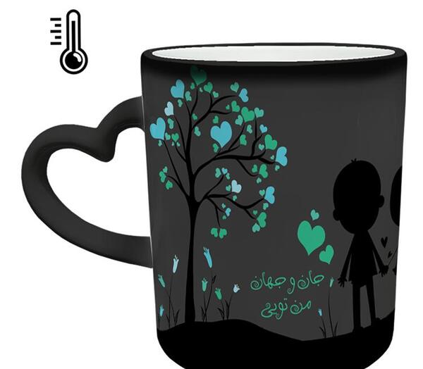 عکس ماگ دسته قلبی