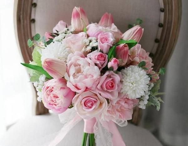عکس عروس و دسته گل