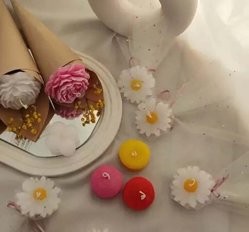 عکس دسته گل شمعی