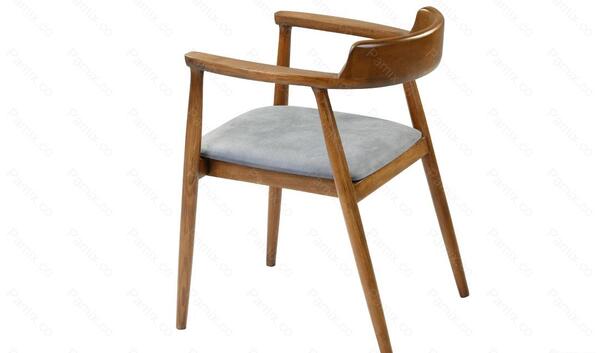 عکس صندلی چوبی دسته دار