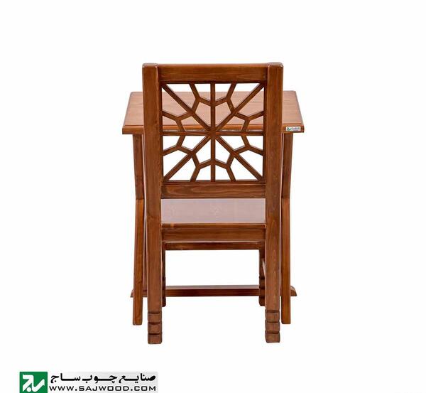 عکس صندلی چوبی دسته دار
