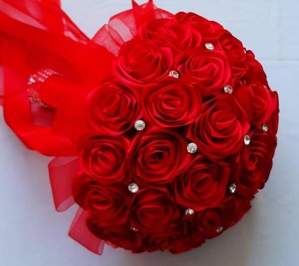 عکس دسته گل عروس رنگی