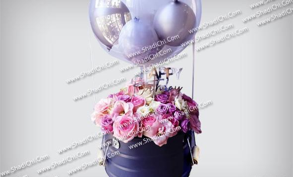 عکس دسته گل با بادکنک