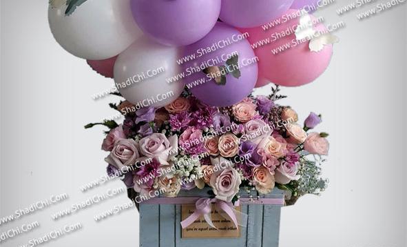 عکس دسته گل با بادکنک