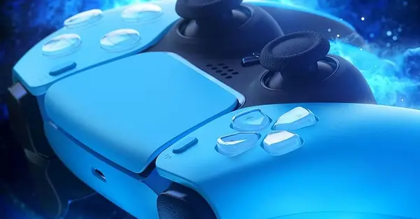عکس دسته آبی ps5