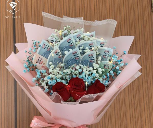 عکس دسته گل با اسکناس