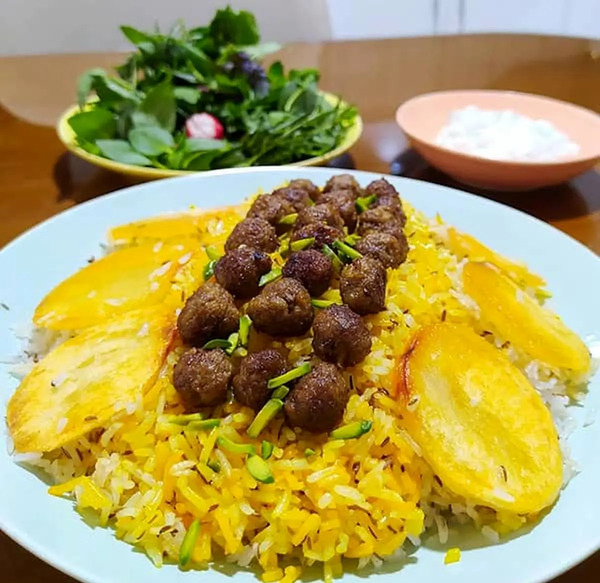 عکس سوتی پلو با گوشت قلقلی