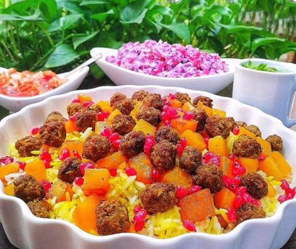 عکس سوتی پلو با گوشت قلقلی