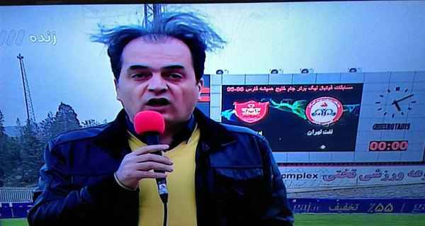 عکس سوتی پیمان یوسفی بازی پرسپولیس
