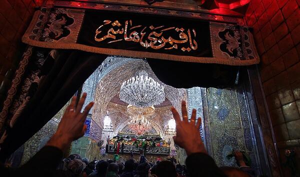 عکس حرم امام حسین و حضرت عباس از بالا