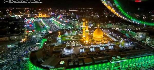 عکس حرم امام حسین و حضرت عباس از بالا