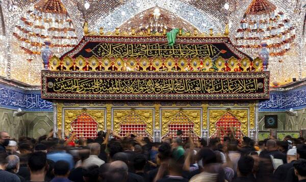 عکس حرم امام حسین و حضرت عباس از بالا