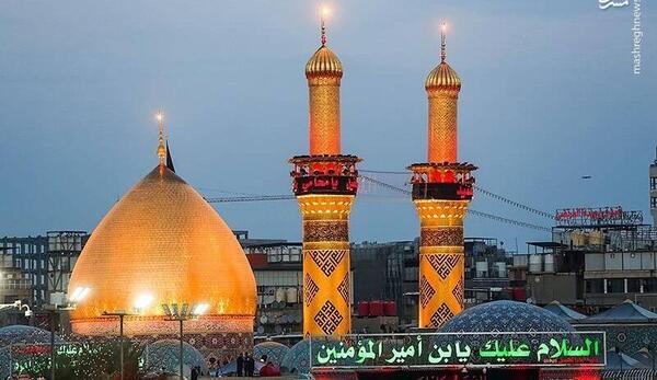 عکس حرم امام حسین و حضرت عباس از بالا