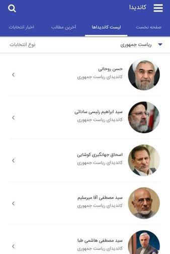 عکس سوتی های کاندیدای ریاست جمهوری