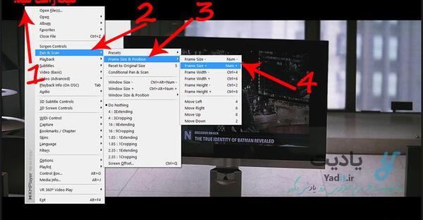 عکس گرفتن از فیلم در kmplayer