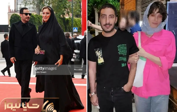 عکس فرشته حسینی و نوید محمدزاده در جنگل آسفالت