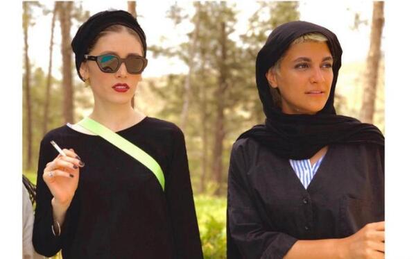 عکس فرشته حسینی با سیگار