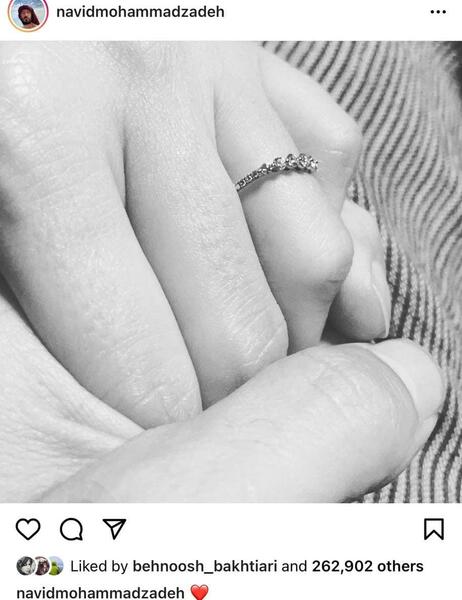 عکس فرشته حسینی و نوید محمدزاده ازدواج