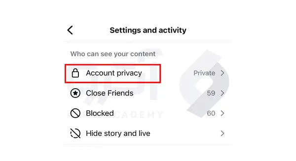عکس بستن پروفایل در اینستاگرام