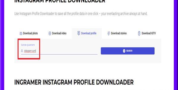 عکس وب سایت دانلود پروفایل اینستاگرام