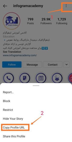 عکس دیدن پروفایل اینستا در تلگرام