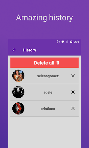 عکس برنامه پروفایل اینستا