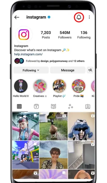 عکس صفحه اول اینستا