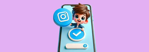 عکس تیک آبی رنگ اینستاگرام