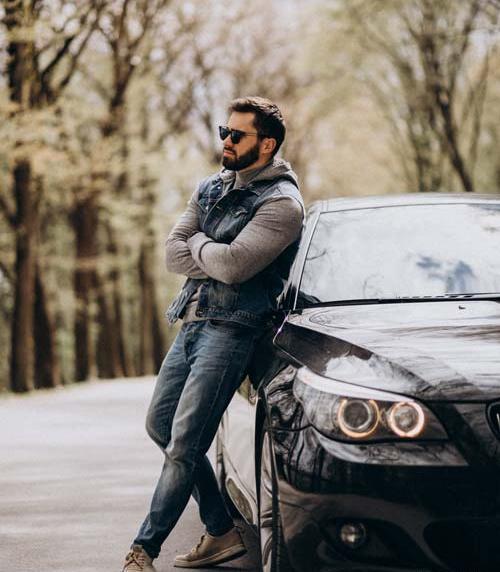 عکس با ماشین جدید