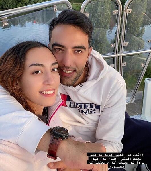 عکس جدید کیمیا علیزاده و همسرش
