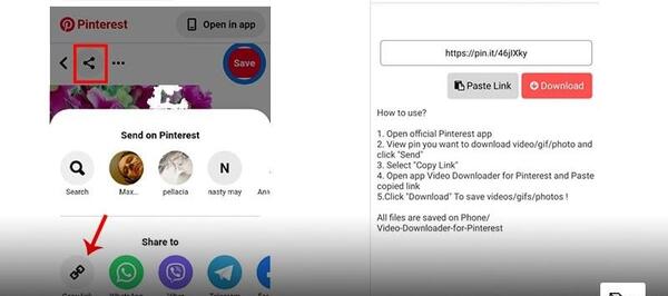 چگونه عکس های pinterest را دانلود کنیم