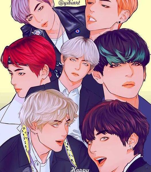عکس کیوت کارتونی بی تی اس