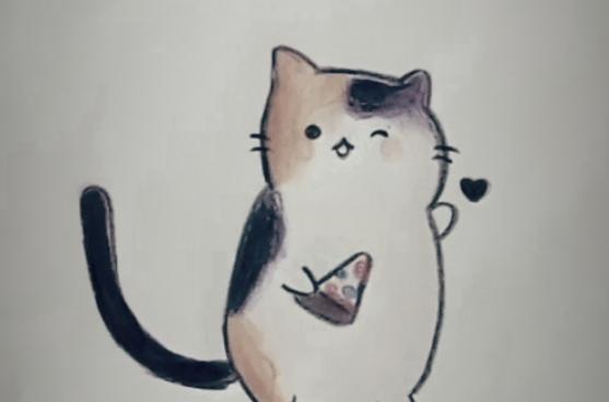 عکس کیوت گربه برای نقاشی