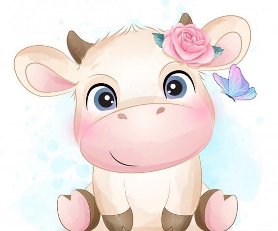 عکس گاو کیوت برای پروفایل