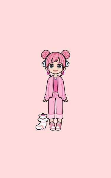 عکس والپیپر کیوت صورتی