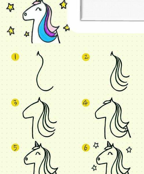 عکس یونیکورن کیوت برای نقاشی