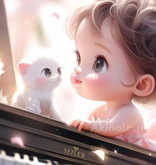 عکس انیمه ی کیوت صورتی