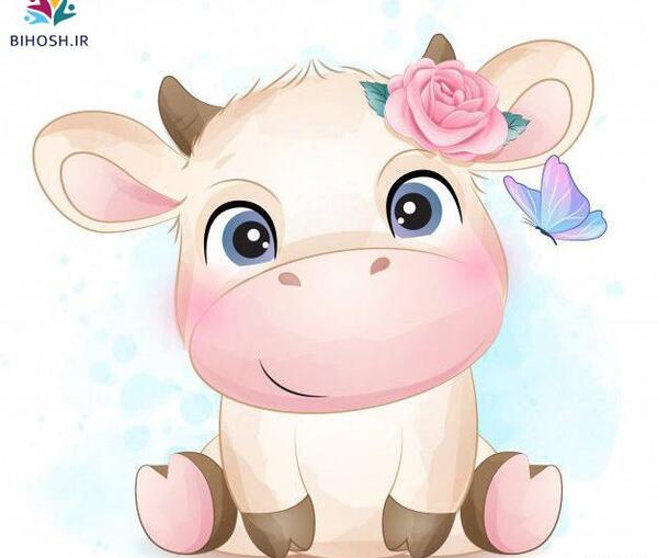 عکس نقاشی گاو کیوت