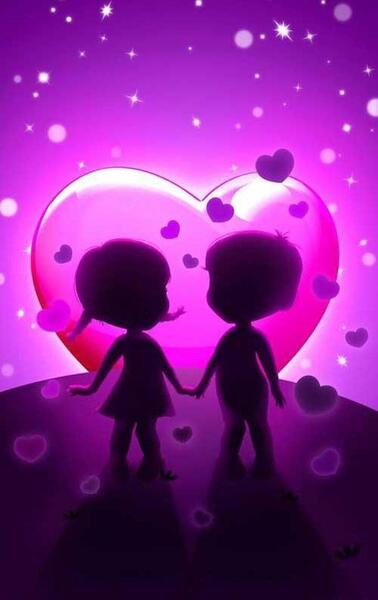 عکس بک گراند کیوت عاشقانه
